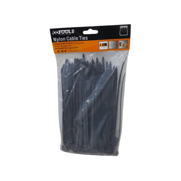 Amarra plastica negra de 20cm (50)