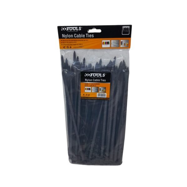 Amarra plastica negra de 25cm (50)