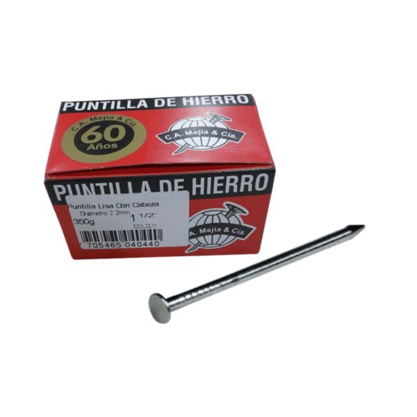 Puntilla lisa 1 1/2 (350gr) con cabeza ca mejia