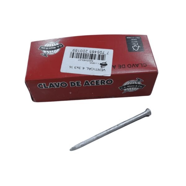 Clavo acero vertical 3 1/2" aluminiz ca mejia
