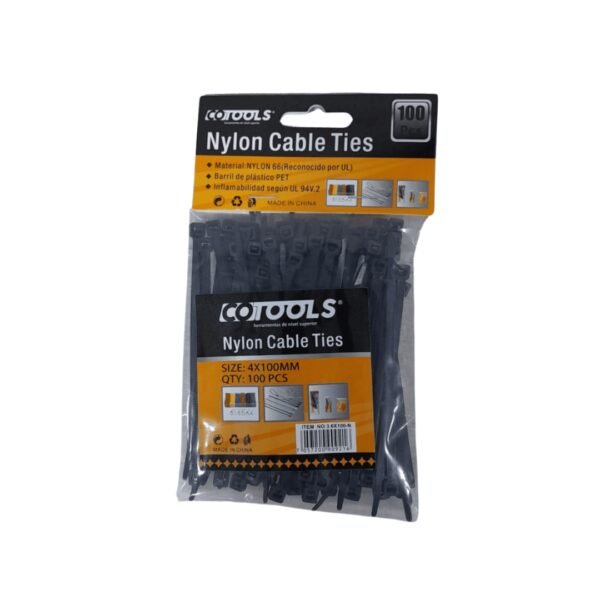 Amarra plastica negra de 10cm (300)