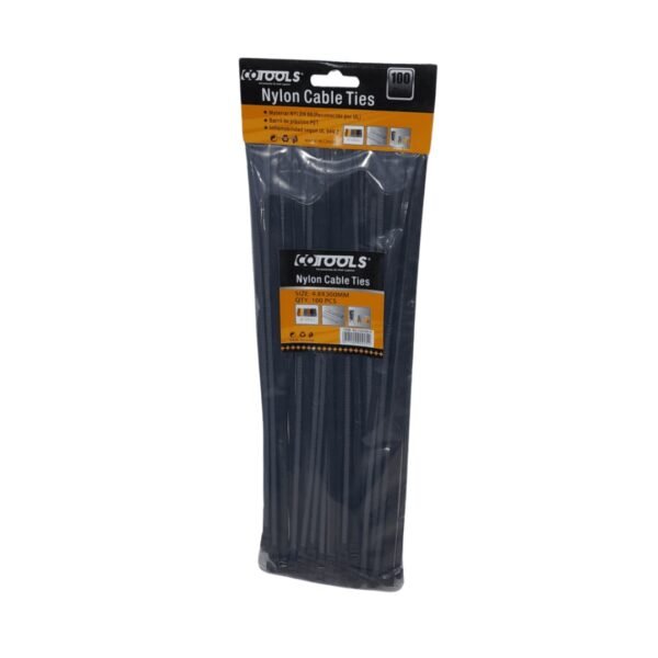 Amarra plastica negra de 30cm (100)
