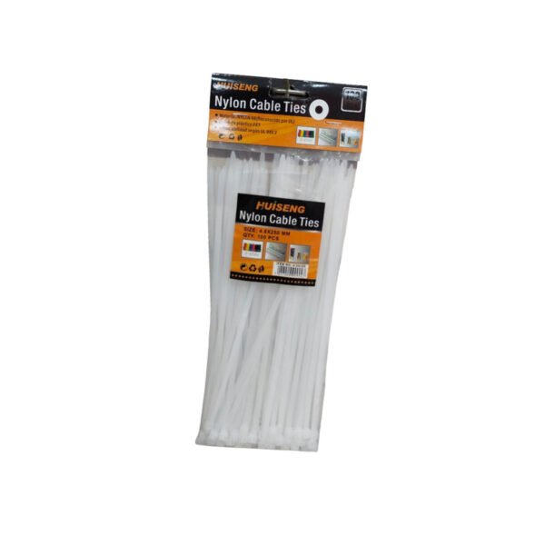 Amarra plastica blanca de 25cm (150)