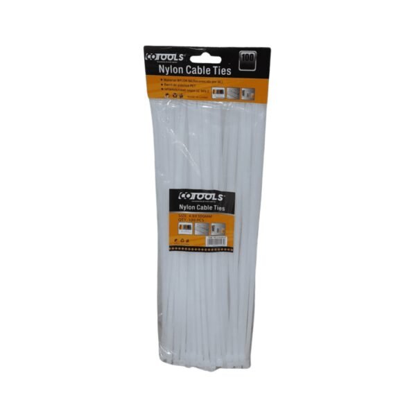 Amarra plastica blanca de 30cm (100)