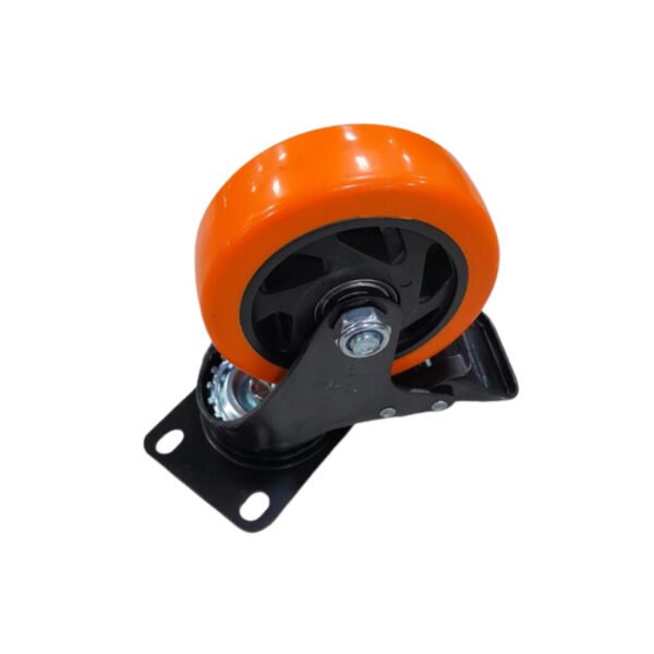 Rodachin naranja c/freno 4" 120kg (40)