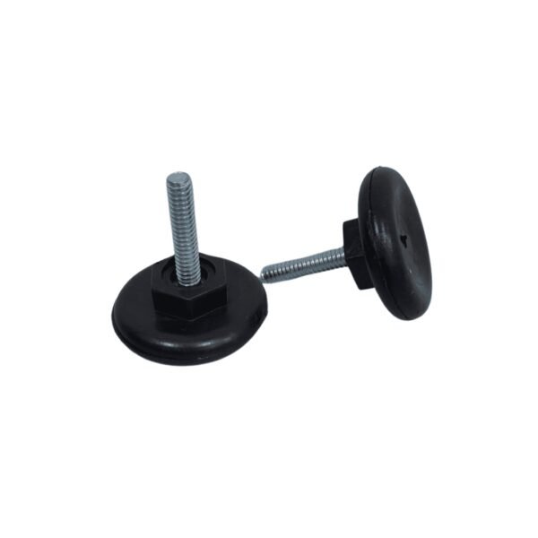 Pata nivelador plastico negro 1/4 x und