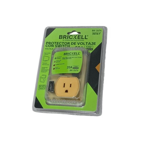 Protector de voltaje 20a con switch brickell