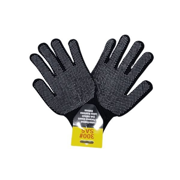 Guante negro puntos blancos titan