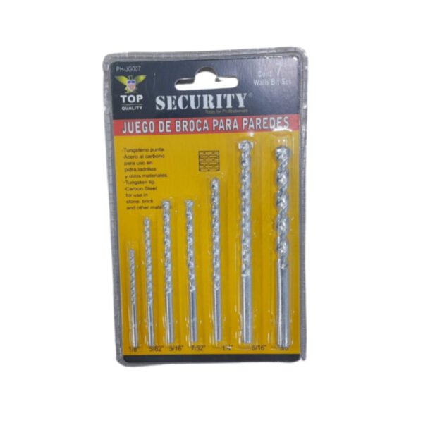 Broca muro x7pcs (100) security