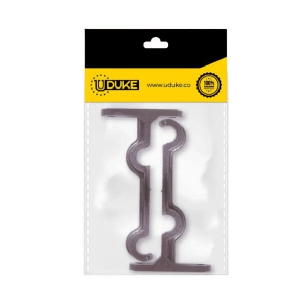 Soporte muro doble cafe de 1"
