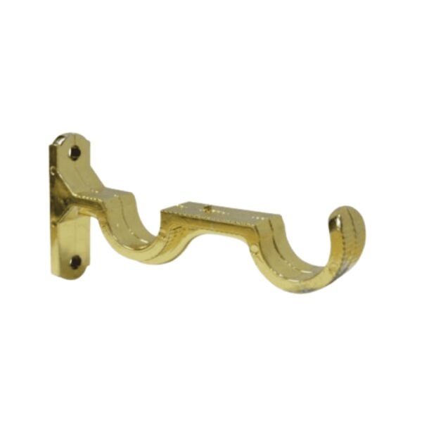 Soporte muro doble dorado de 1/2"