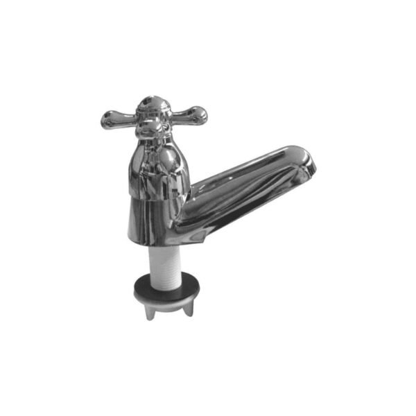 Llave lavamanos cromada cruceta p/g