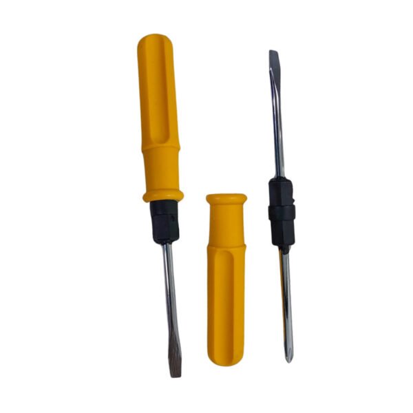 Destornillador amarillo doble punta (12)