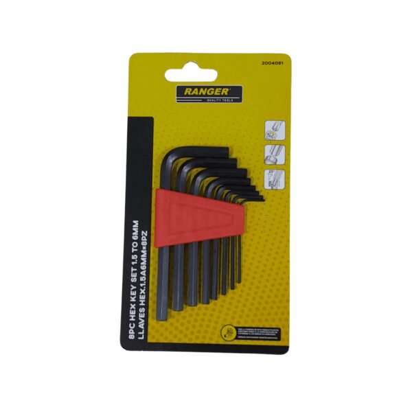 Llave allen ranger x 8 piezas mm