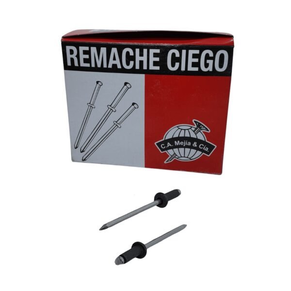 Remache 4-4 negro (1/8-3/8) x 500und