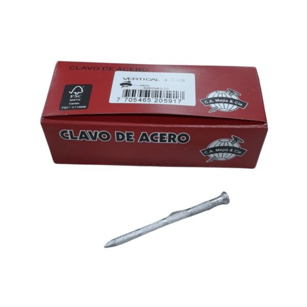 Clavo acero vertical 3" aluminiz (500gr)