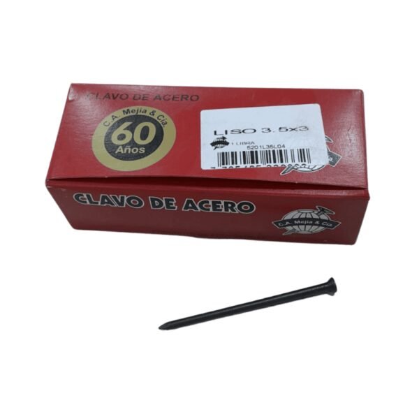 Clavo acero liso 3" azulado (500 grs) ca mejia