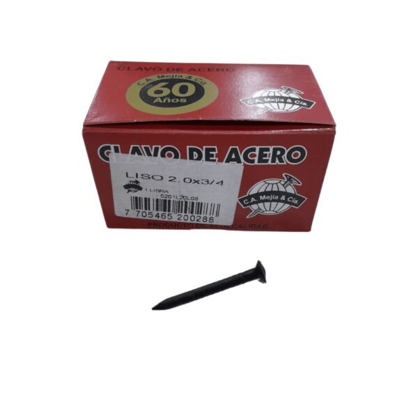 Clavo acero liso 3/4" azulado (500grs) ca mejia