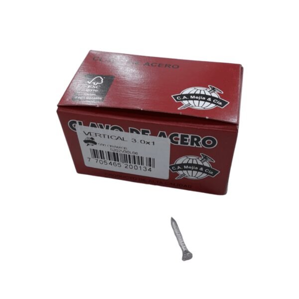 Clavo acero vertical 1" aluminiz(500grs)