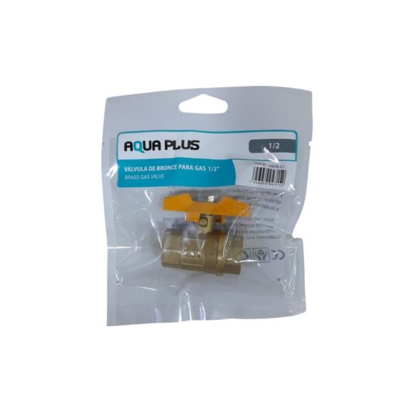 Llave de paso para gas chapola amarilla aquaplus