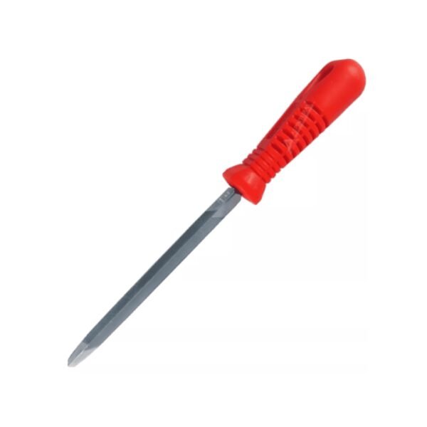Lima triangular 8" m/plastico (12) (144)