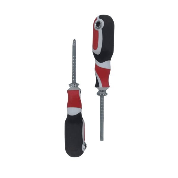 Destornillador tres usos 6" negro/rojo