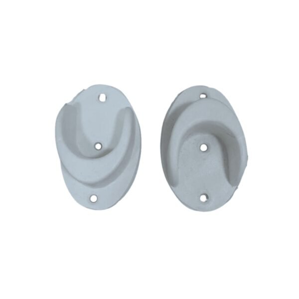 Soporte cortinero plastico blanco x par