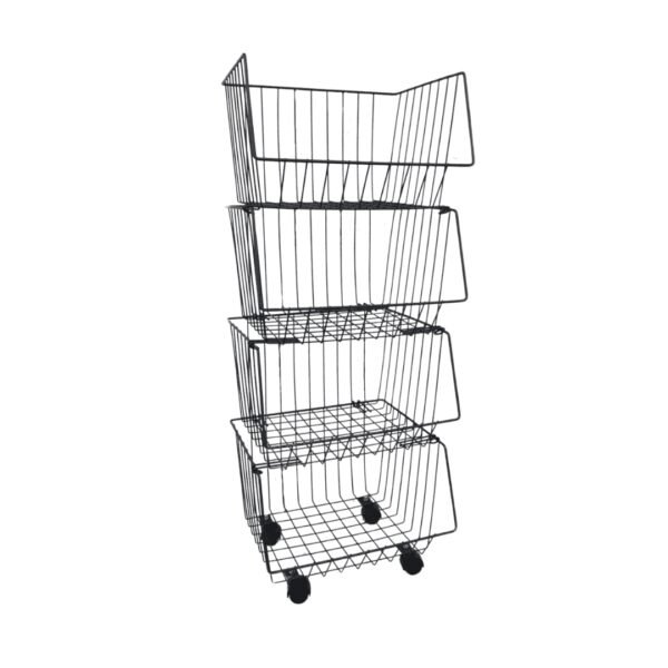 Organizador metalico t/canastilla x 4 posiciones