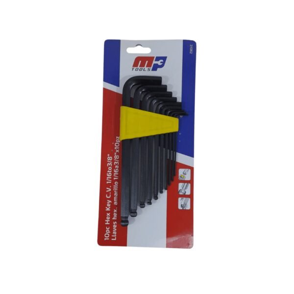 Llave alem 1/16-3/8 x 10pcs #31062 mp tools