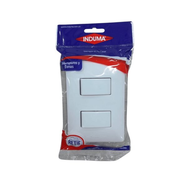 Swiche doble blanco induma (20) (120)