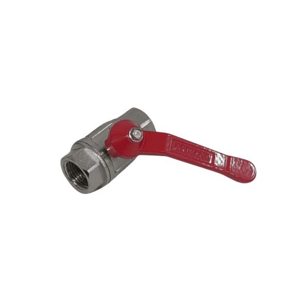 Llave de paso cromada palanca roja (120)  golden