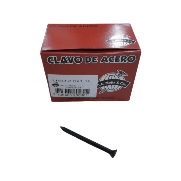Clavo acero liso 1 1/2" azulado (500gr) ca mejia