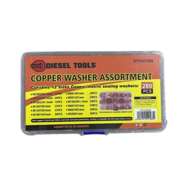 Arandelas de cobre x 280pcs  (50) diesel tools
