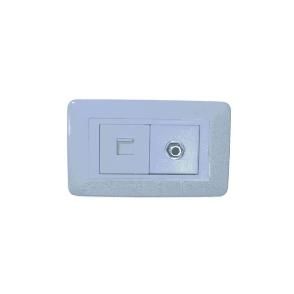 Toma de incrustrar coaxial + telefono os osblack