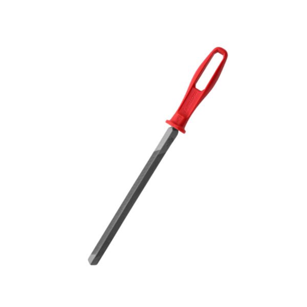 Lima triangular 8" c/plastico (12)