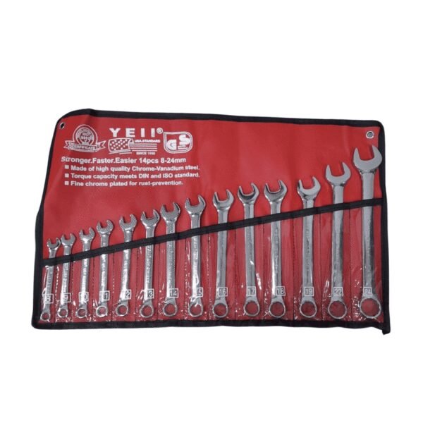 Juego de llaves mixtas x 14pcs (8-24mm) lona roja (10) co