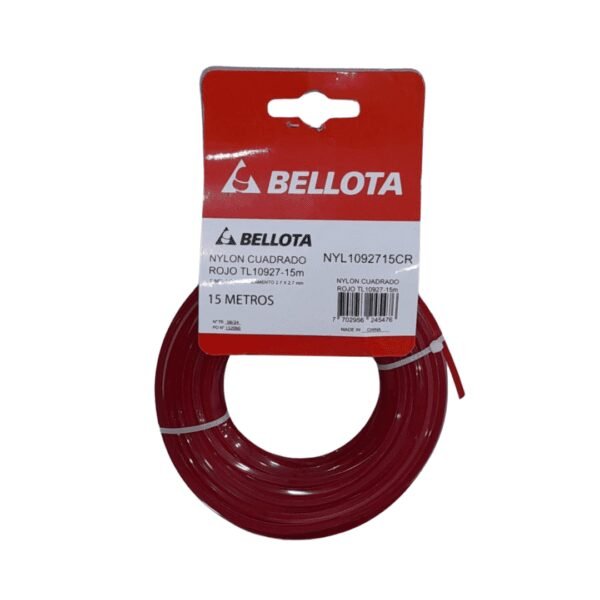 Nylon cuadrado rojo x 15mts bellota
