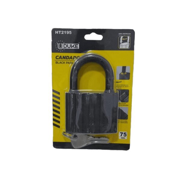 Candado negro 75mm uduke